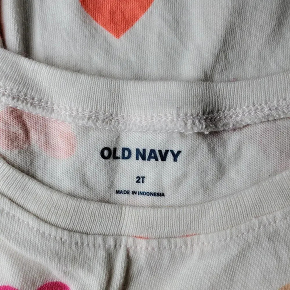 Old Navy Fit & Flare Jersey Dress for Toddler Girls Size 2T Hearts - Picture 2 of 9